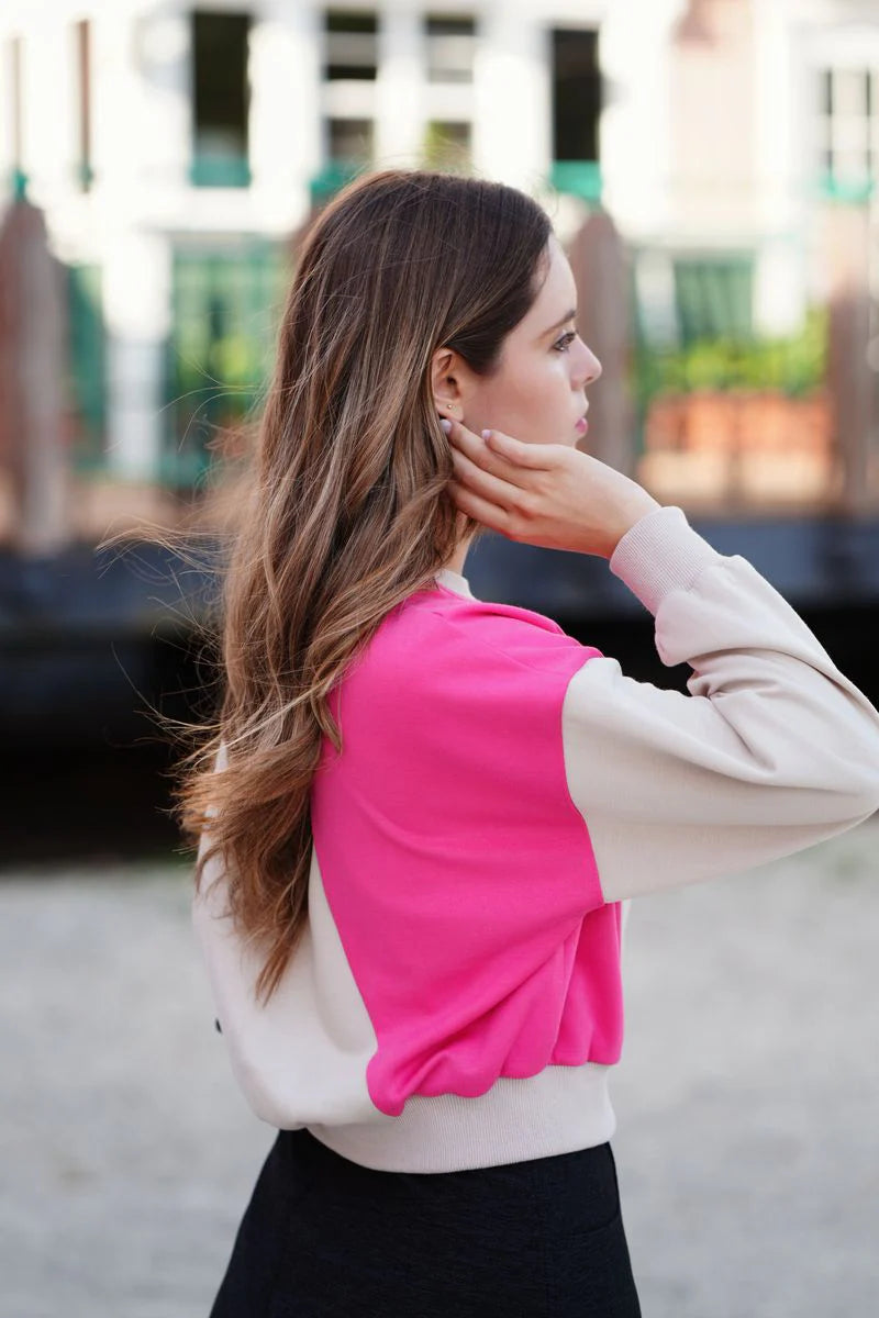 Iris bubblegum two tone sweatshirt FW25