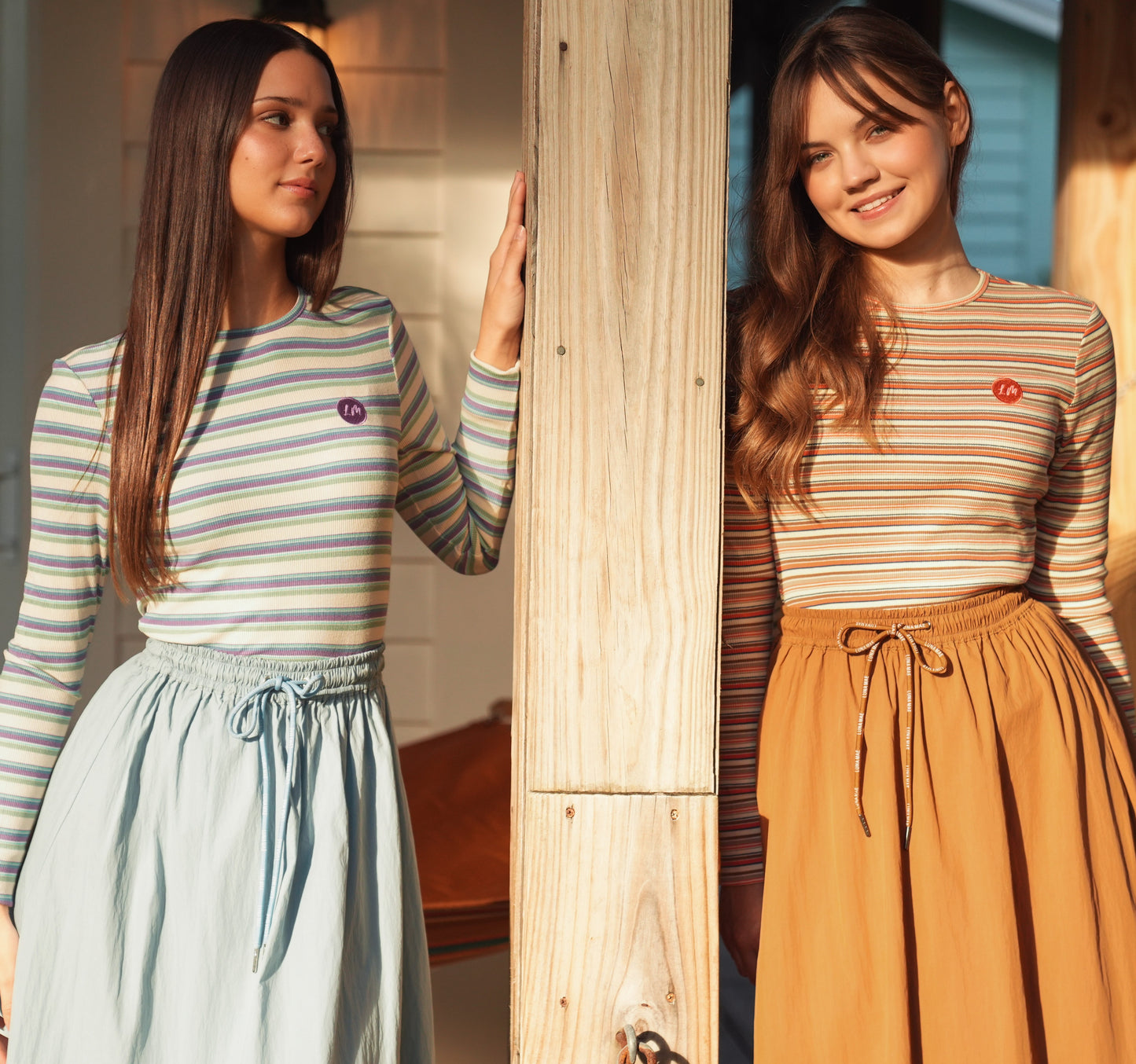 Ella pink stripe tee SS26