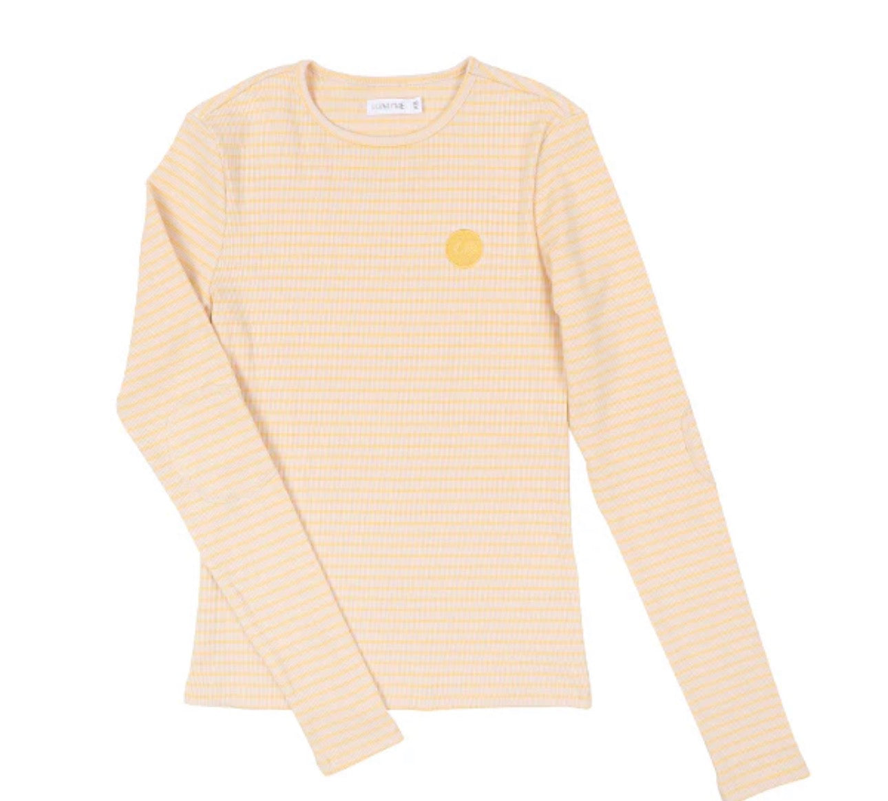 Ella yellow oat stripe tee SS26