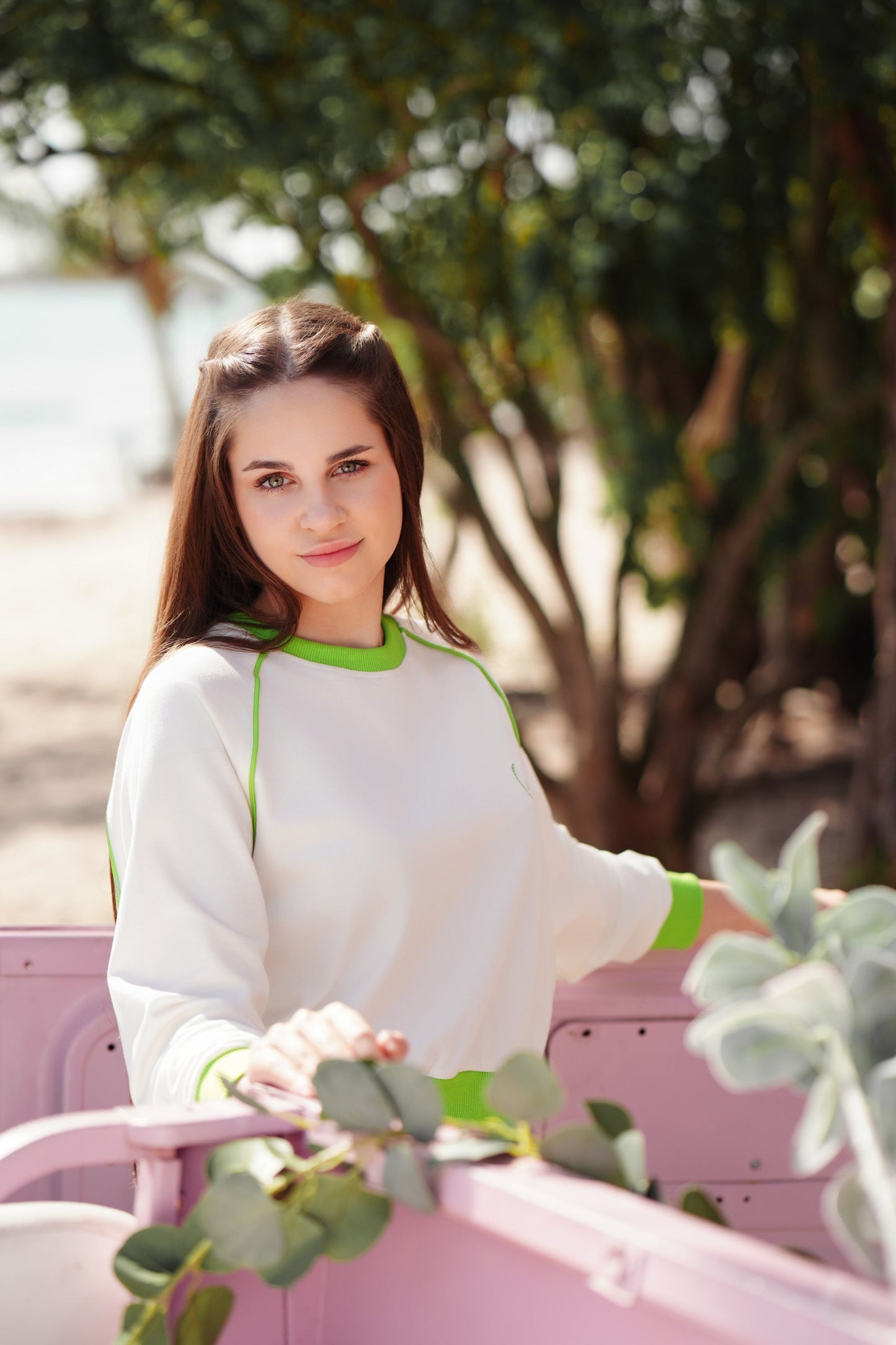Wren logo lime sweatshirt SS25