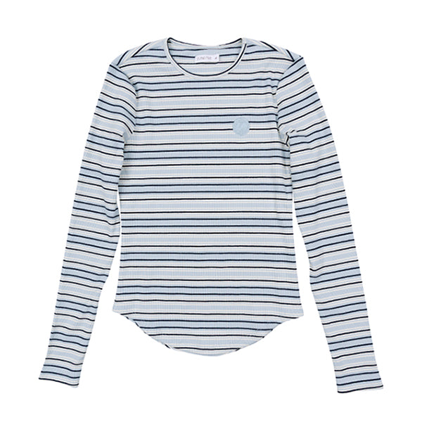 Ella baby blue stripe tee SS26