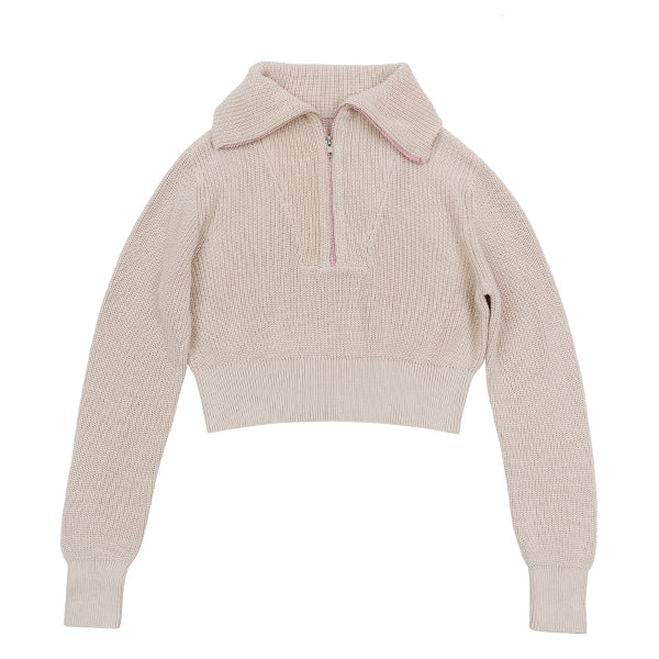 Vera oat zip sweater FW25
