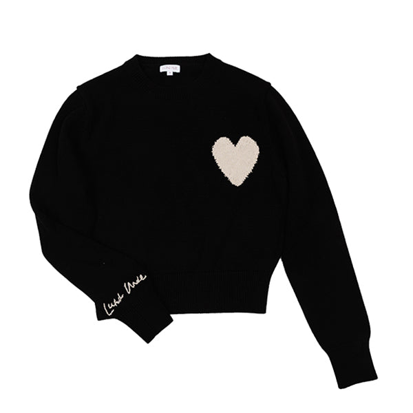 Eden heart black sweater FW25