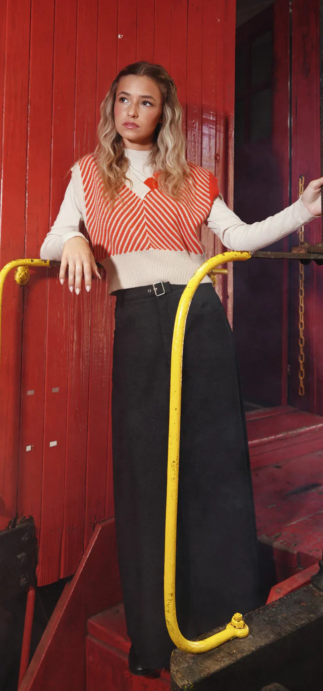 Lila coral two tone vest FW25