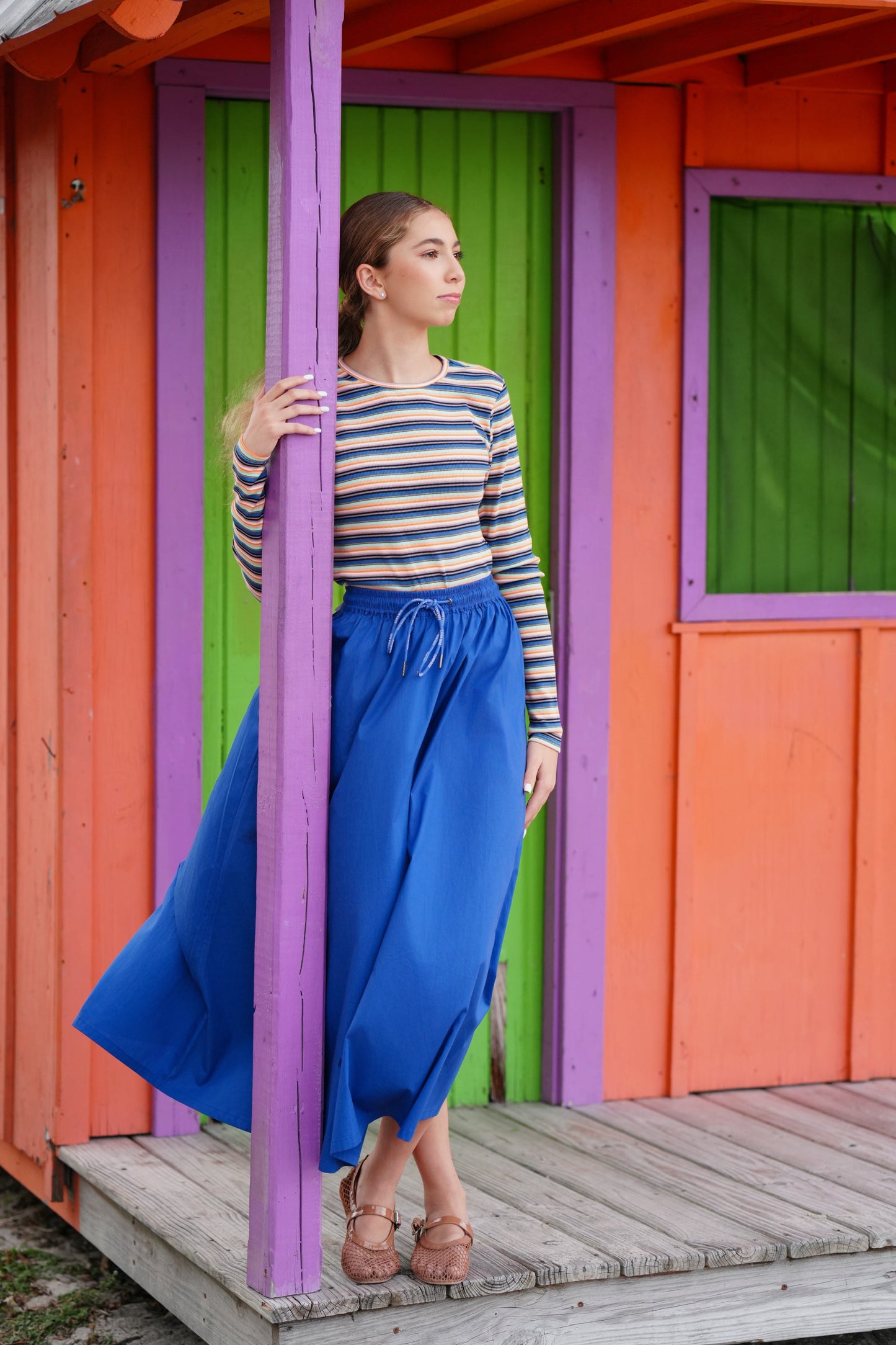 Noa blue skirt SS25