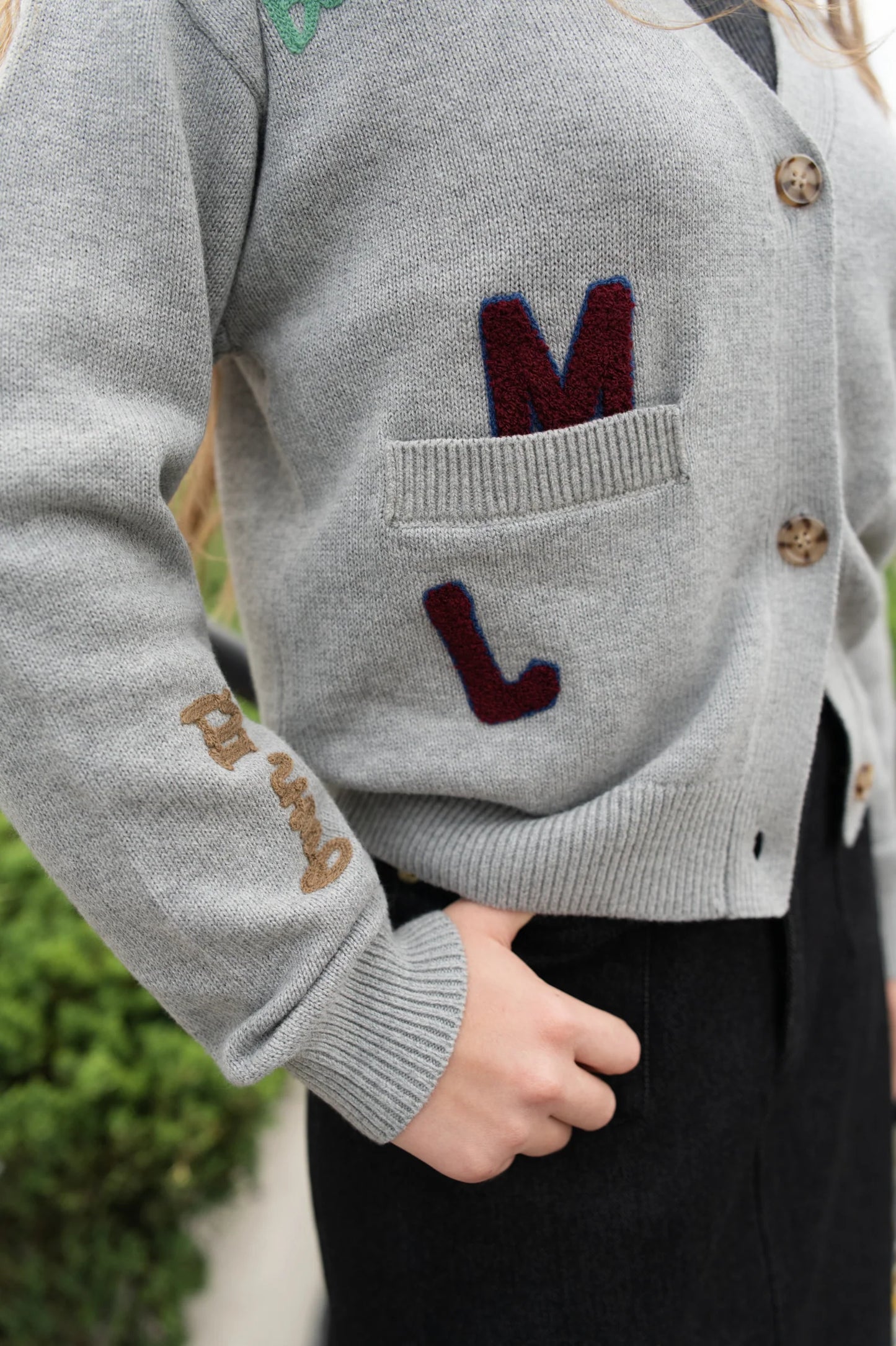 Kira grey detail cardigan FW26