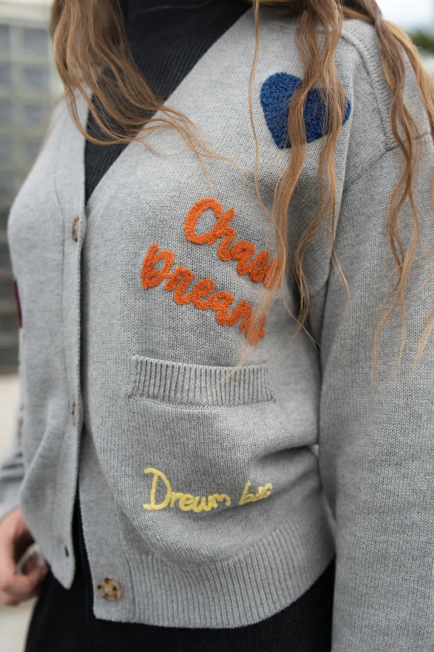 Kira grey detail cardigan FW26