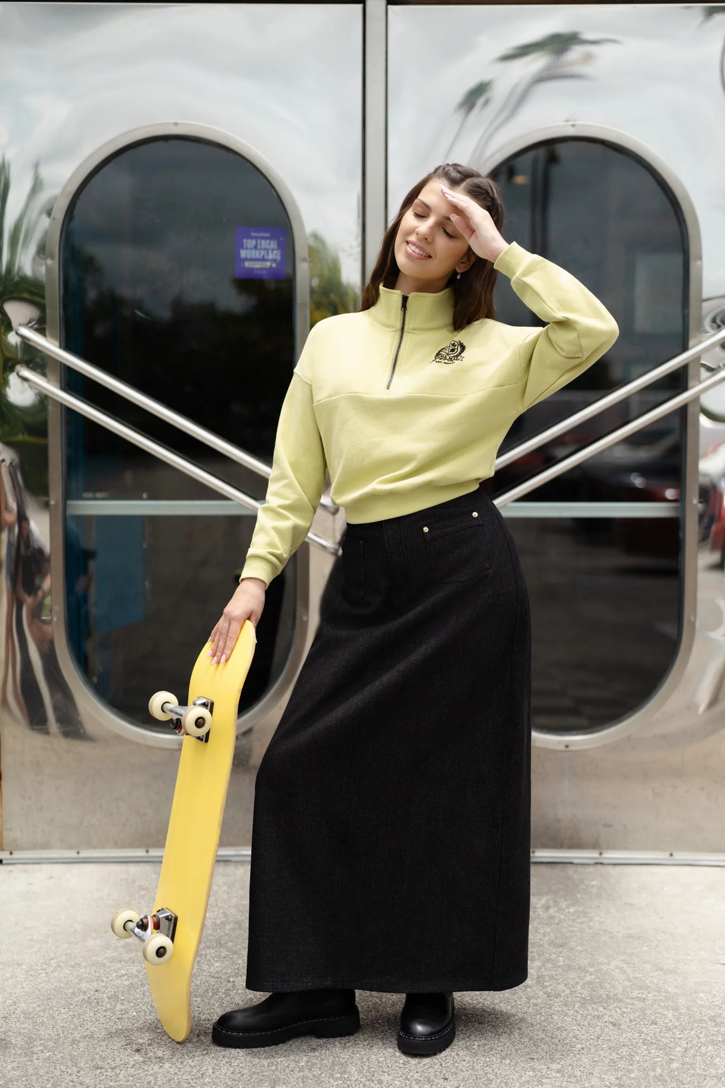 Kit Pocket Detail Grey/Black Skirt FW26