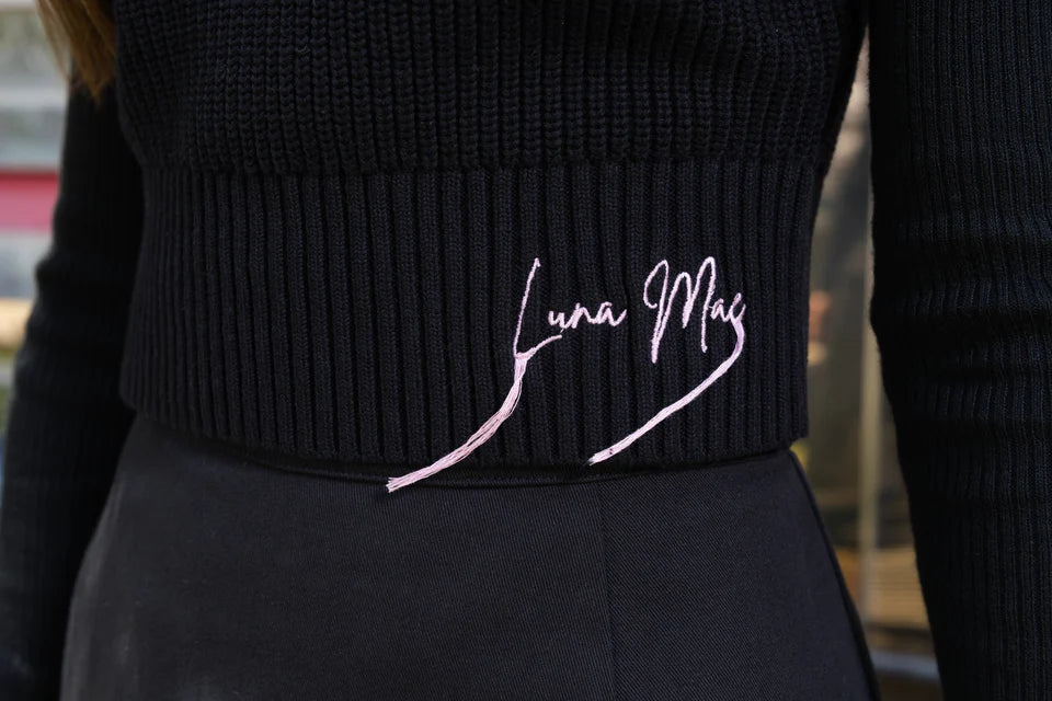Mara black/lilac knit vest FW26