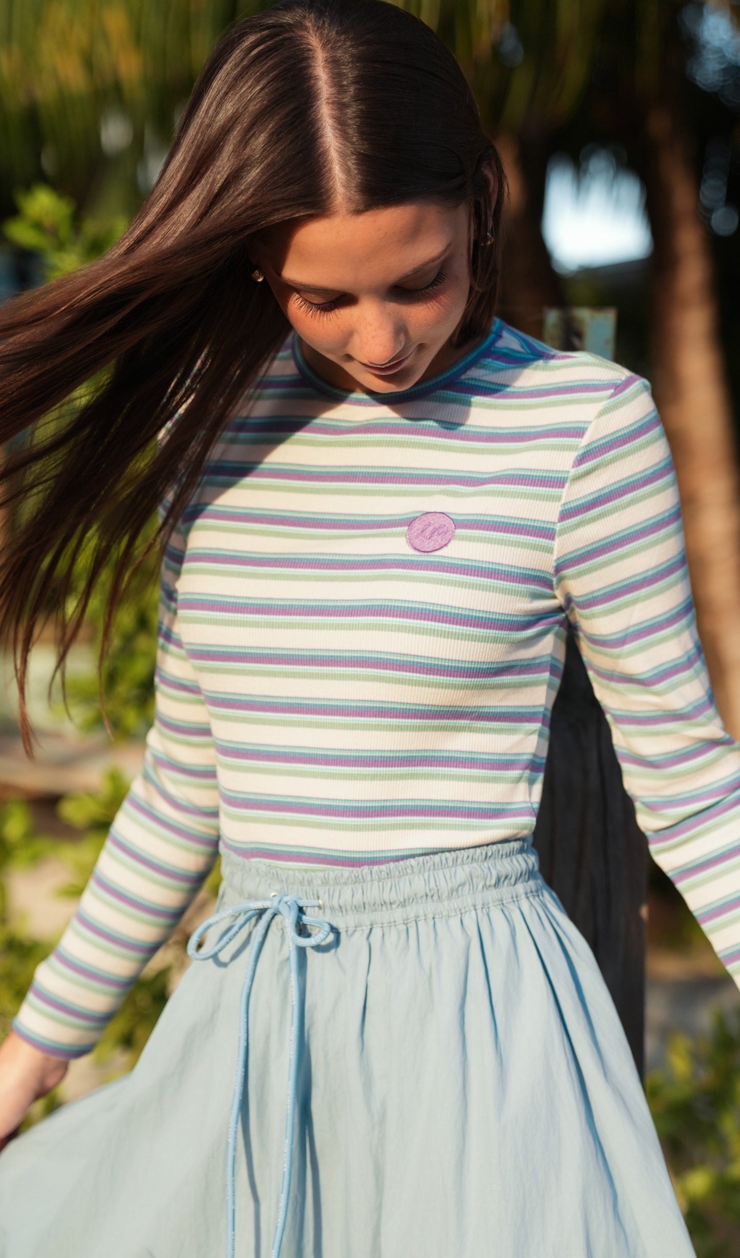 Ella multi stripe tee SS26