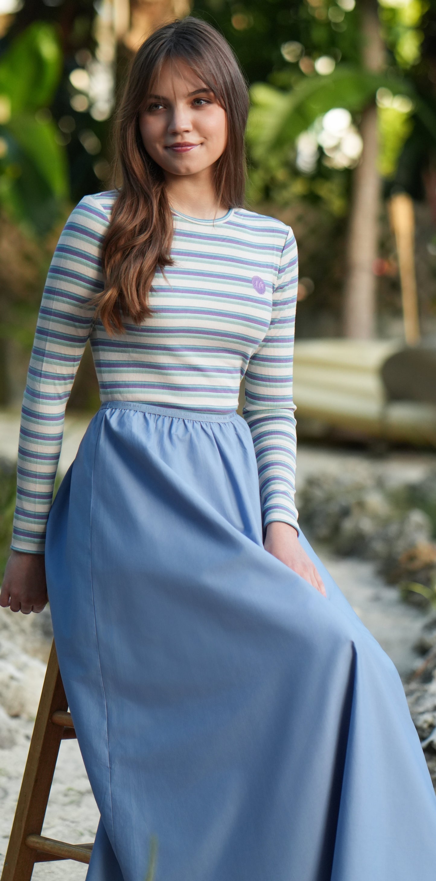 Lia pale blue skirt SS26