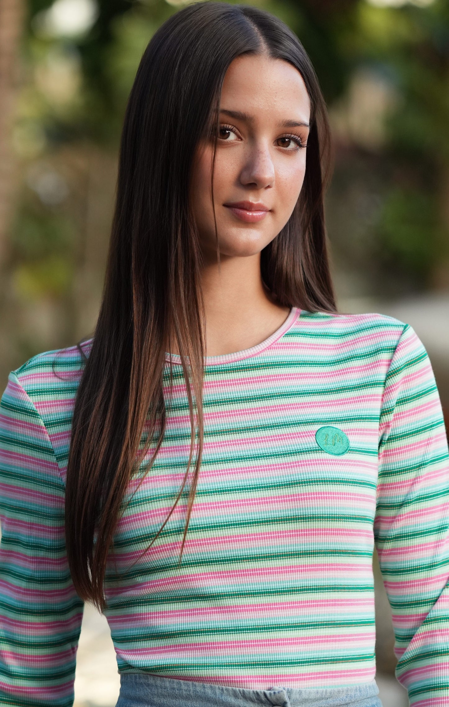 Ella watermelon stripe tee SS26