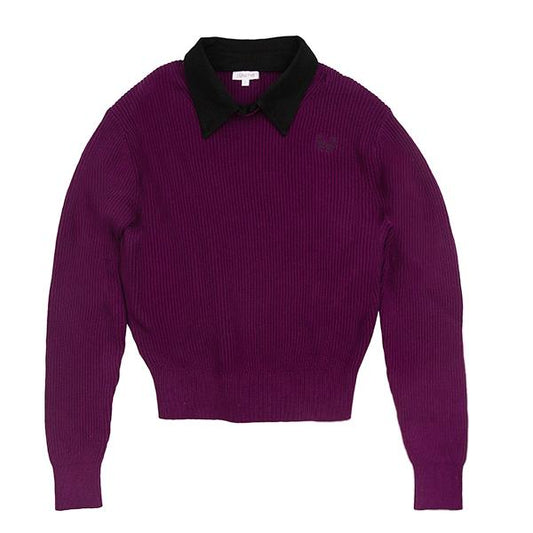 Removable collared Plum sweater FW24