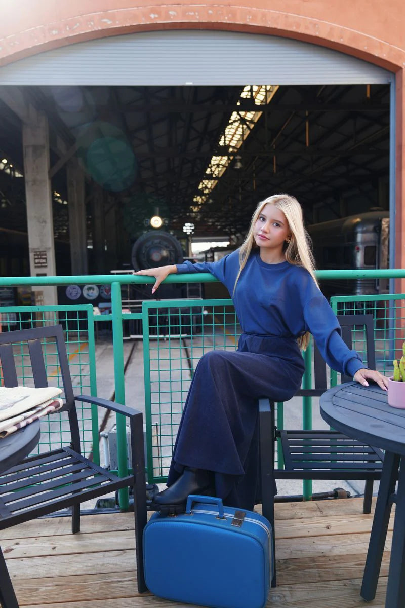 Indi navy corduroy skirt FW25