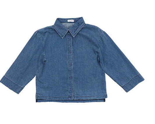 Lily cropped denim shirt SS25