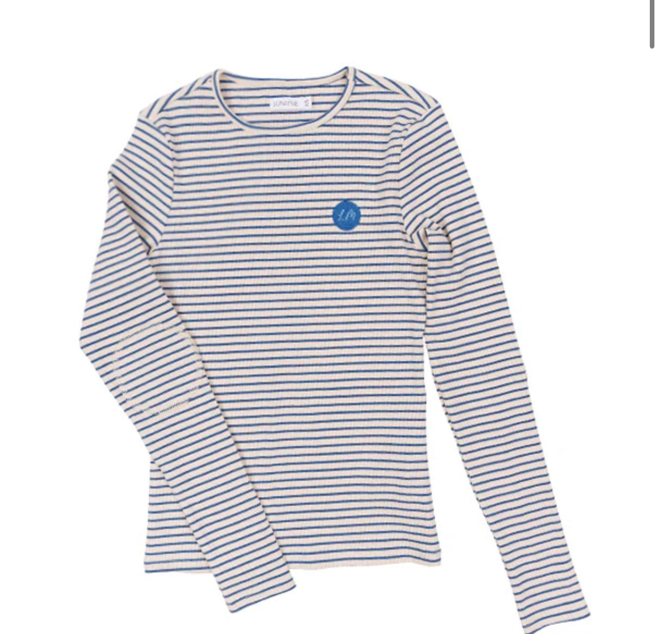 Ella denim oat stripe tee SS26