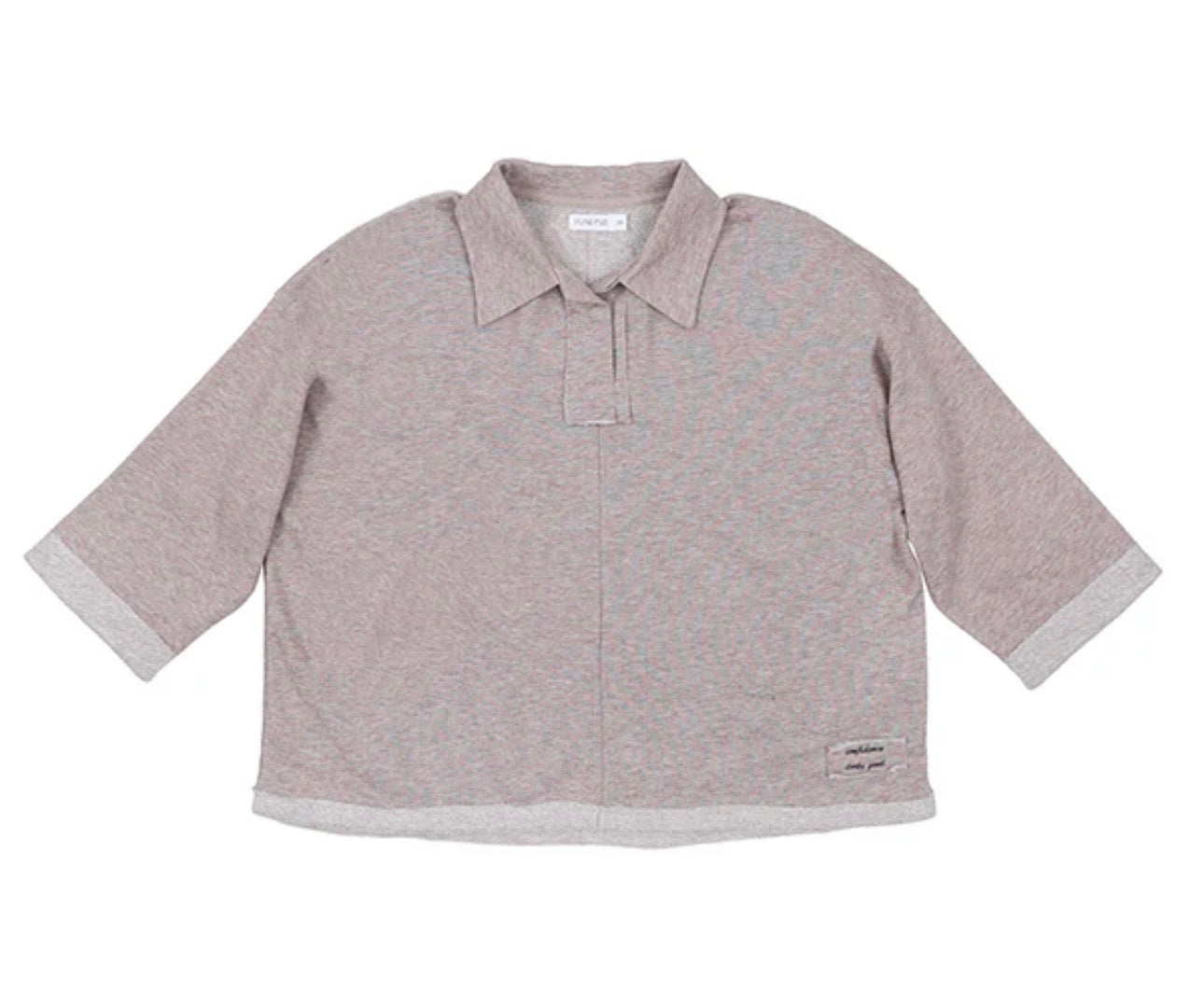 Gwen mauve cropped collar top SS26