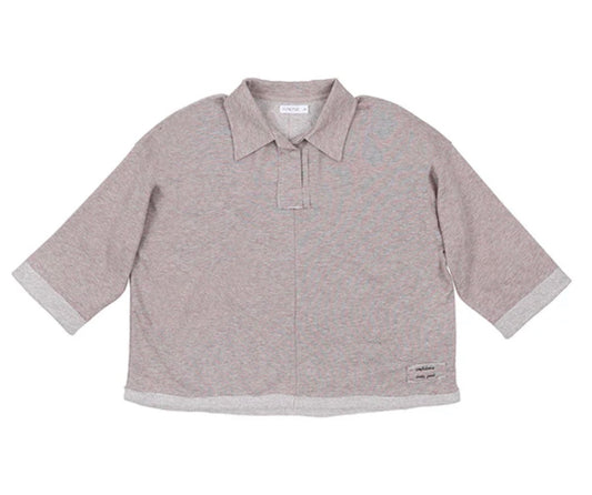 Gwen mauve cropped collar top SS26