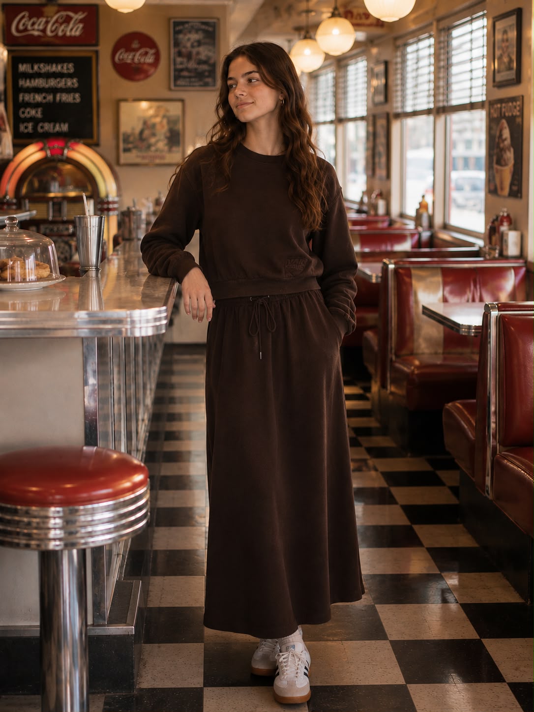 Ari brown skirt FW26