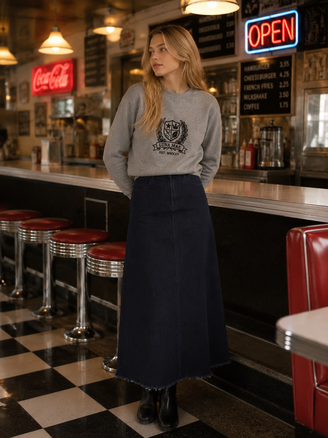 Zia grey emblem sweatshirt FW26