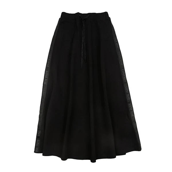 Zoe side tape black skirt FW24