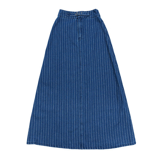 Hope dark denim stripe skirt SS25