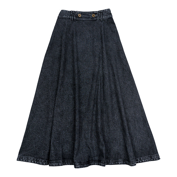 Amy black denim skirt SS25