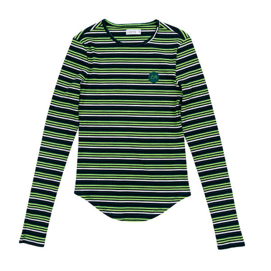 Ella forest stripe tee SS25