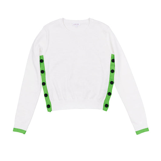 Kate lime button sweater SS25