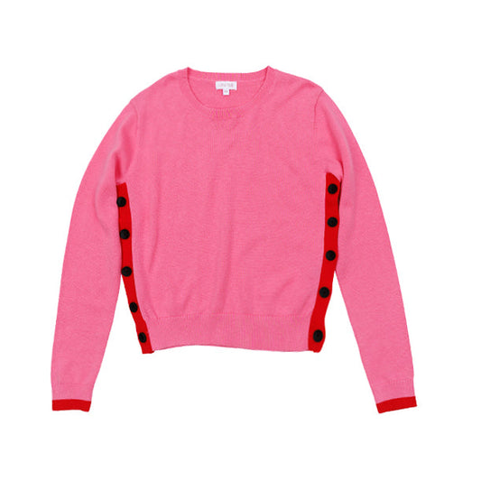 Kate pink button sweater SS25