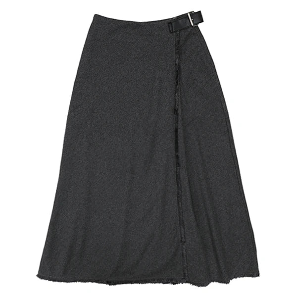 Tia Side Buckle Grey Skirt FW26