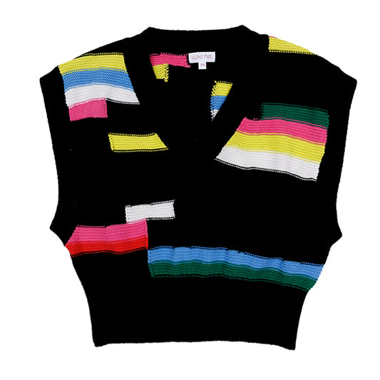 Nell black multi vest SS26