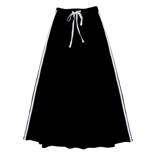 Varsity stripe black skirt SS26