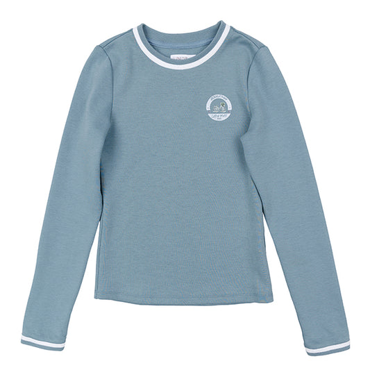 Varsity logo seafoam top SS26