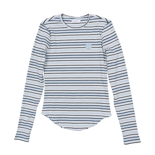 Ella baby blue stripe tee SS26