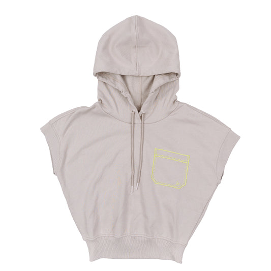 Cora dove hooded vest SS26