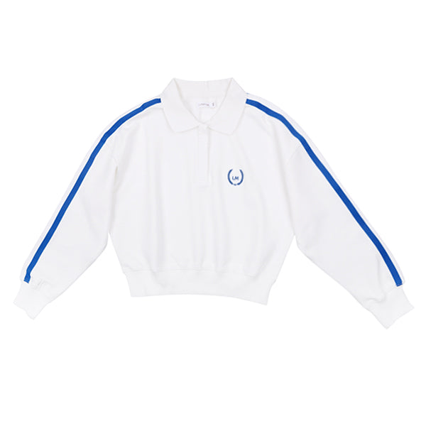 Nora collar blue varsity sweatshirt SS26