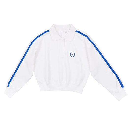 Nora collar blue varsity sweatshirt SS26