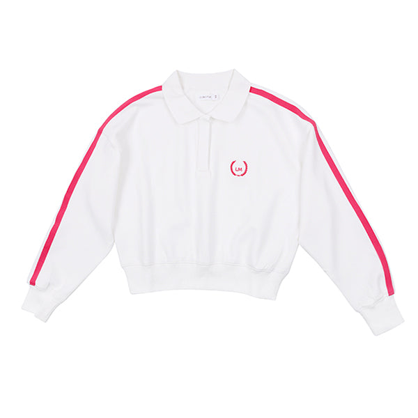 Nora collar fuchsia varsity sweatshirt SS26