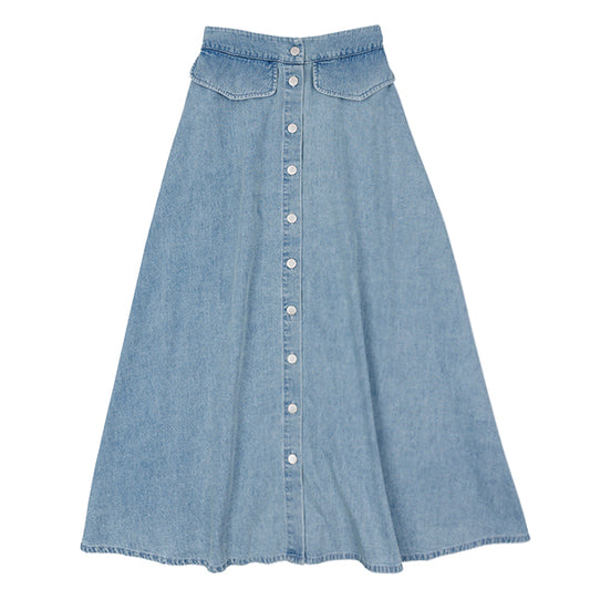 Anne pocket flap light denim skirt SS26