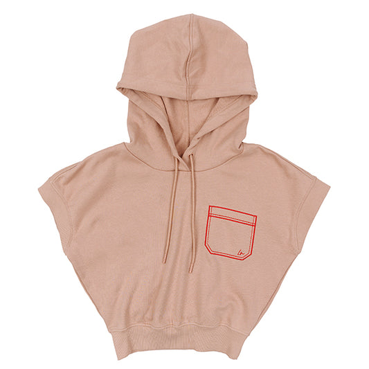 Cora pink hooded vest SS26