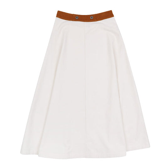 Amy cream cognac combo skirt SS26