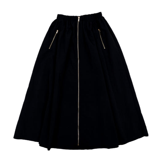 Kim black zipper skirt SS26