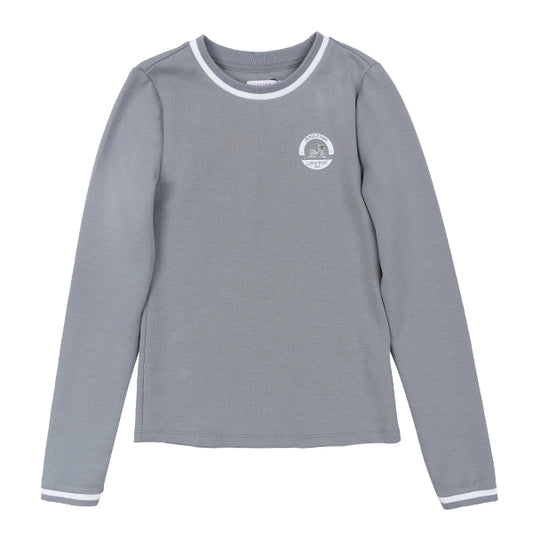 Varsity logo dove grey top SS26