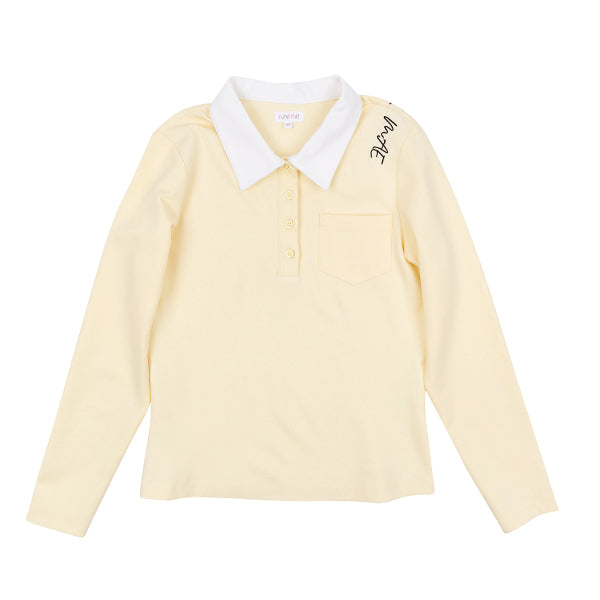 Zuri collar yellow polo SS26