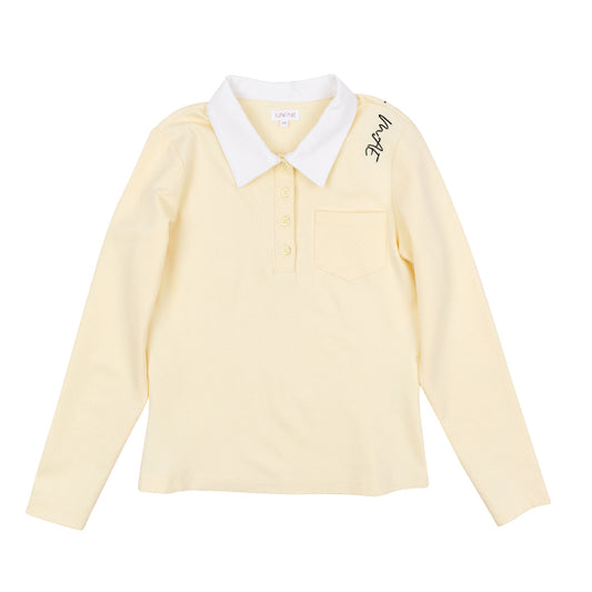 Zuri collar yellow polo SS26
