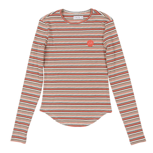 Ella pink stripe tee SS26