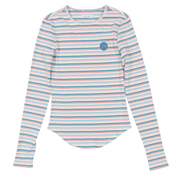 Ella mid blue stripe tee SS26