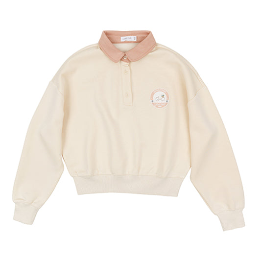 Raya pink collar logo sweatshirt SS26