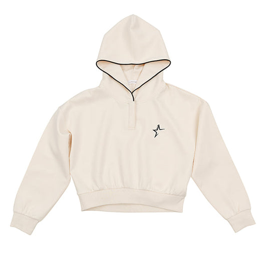 Gwen ivory piped hoodie FW25